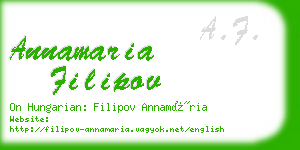 annamaria filipov business card